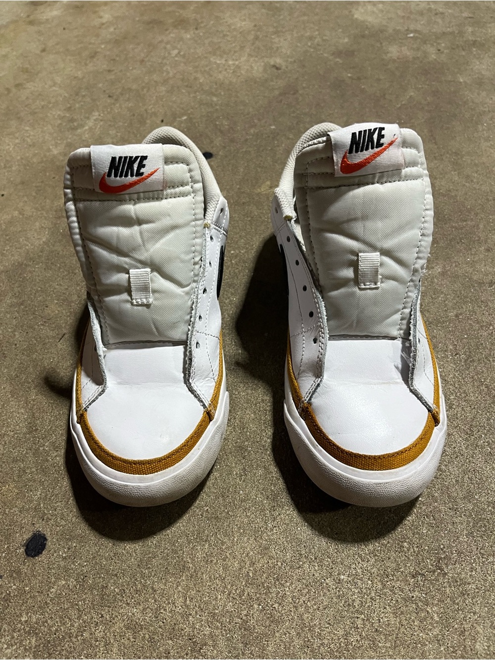 Nike Men’s White and Brown Low-Top Sneakers